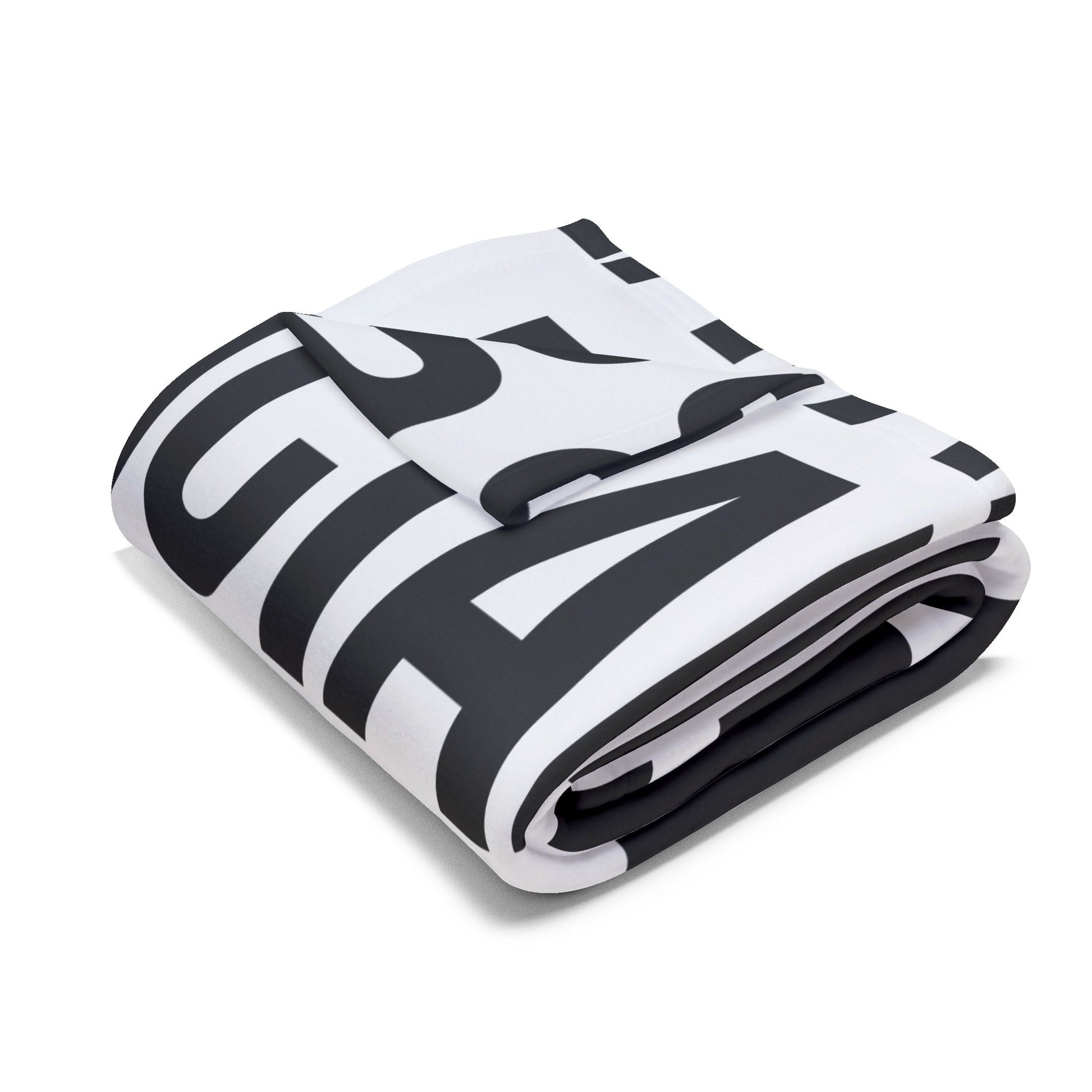 Lash Social Cozy Fleece Blanket — Bold Black Text Pattern Cozy Throw - Lash Social30'' × 40''